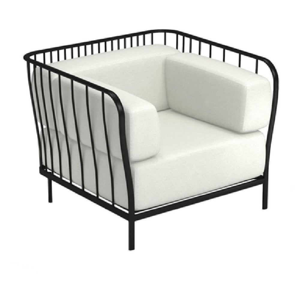 Emuamericas, Llc E1080-22 - Cannolè Lounge Armchair, Outdoor/indoor, Steel Wire Back