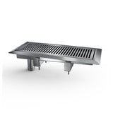 NBR Equipment TP-12 Urn Trough With Drip Plate 12"W X 7/8" Deep Fabricated Tray
