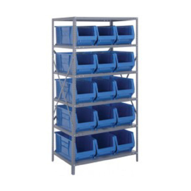 Quantum 2475-953_BLUE - Shelving Unit, 24"D X 36"L X 75"H, Heavy Duty
