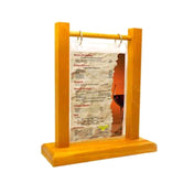Menu Solutions WFTRO-A Table Tent Holds 4" X 6" Insert Flip Top With Nickel Rings
