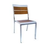 Emuamericas, Llc AB1020HD-22-404 - Sid Stacking Side Chair, Indoor/outdoor, Wood-look Aluminum Slat Back And Seat