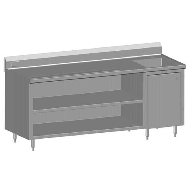 SPG BC-84R - Universal Stainless Beverage Counter, 84" Long, 30" Wide
