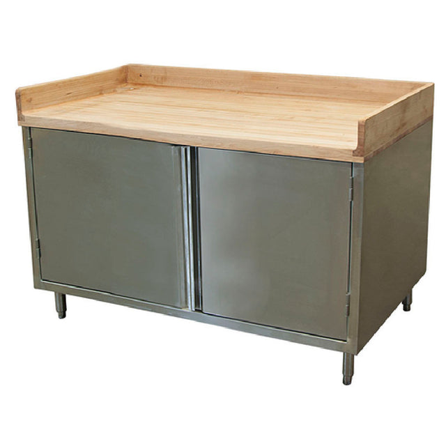 BK Resources CMBT-3648H Chef Table Cabinet Base With Hinged Doors 48"W X 36"D X 39"H Overall Size