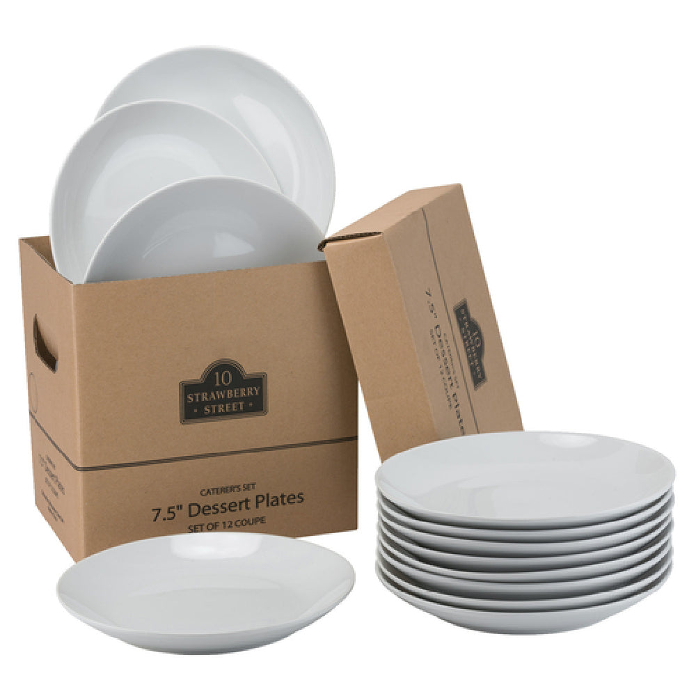 10 Strawberry St CATERING-12CPSLD - Salad Plate Catering Set, 7-1/2", Round