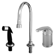 T&S Brass B-2744 Single Lever Side Mount Control Sidespray Rigid Gooseneck
