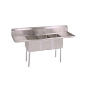 John Boos E3S8-1620-12T18-X E-Series Sink 3-compartment 84"W X 25-1/2"D X 43-3/4"H Overall Size