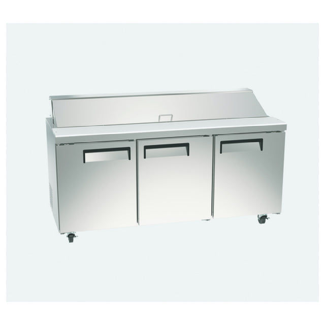 Hubert 56670 - Kratos Refrigerated Sandwich / Salad Prep Table, 70.4"W, 15.5 Cu.ft. Interior Capacity