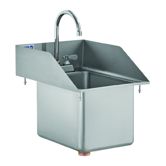 Hubert 187288 - Kratos Sink With 3.5" Gooseneck Faucet, Drop-in, 10"W X 14"D X 15"H