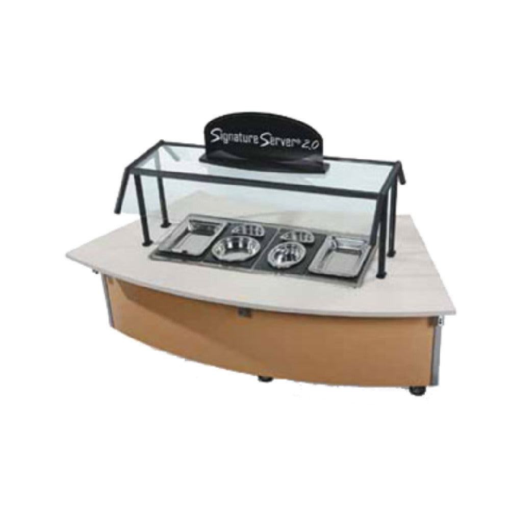 Vollrath 97393 4-Series Signature Server® Curved Utility Serving Counter 107"W X 40"D X 34"H (overall)