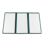 CAC China MCP3-911GN Menu Cover 3-pocket 8-1/2" X 11"