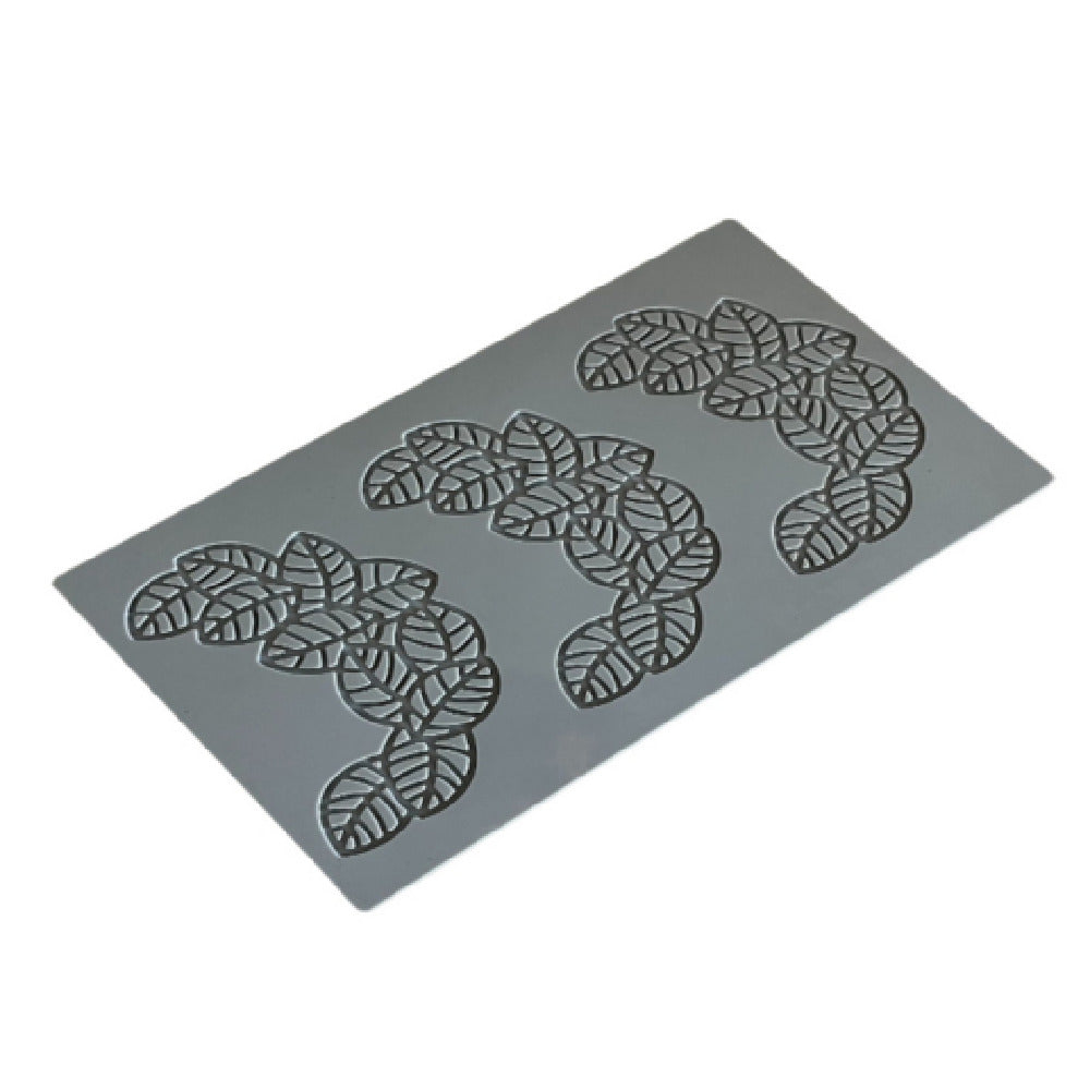 JB Prince MA381 Pavoni Leaves 1 Silicone Mold 5.5"W X 3.9"D X .07"H (3) Forms