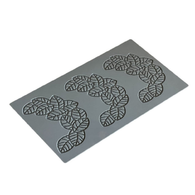 JB Prince MA381 Pavoni Leaves 1 Silicone Mold 5.5"W X 3.9"D X .07"H (3) Forms