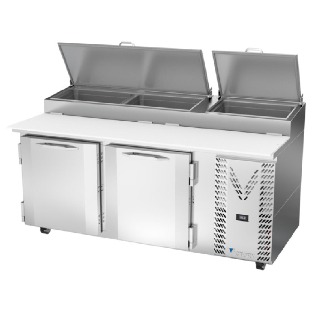 Victory VPP72HC Pizza Prep Table Powered By V-Core™ Two-section