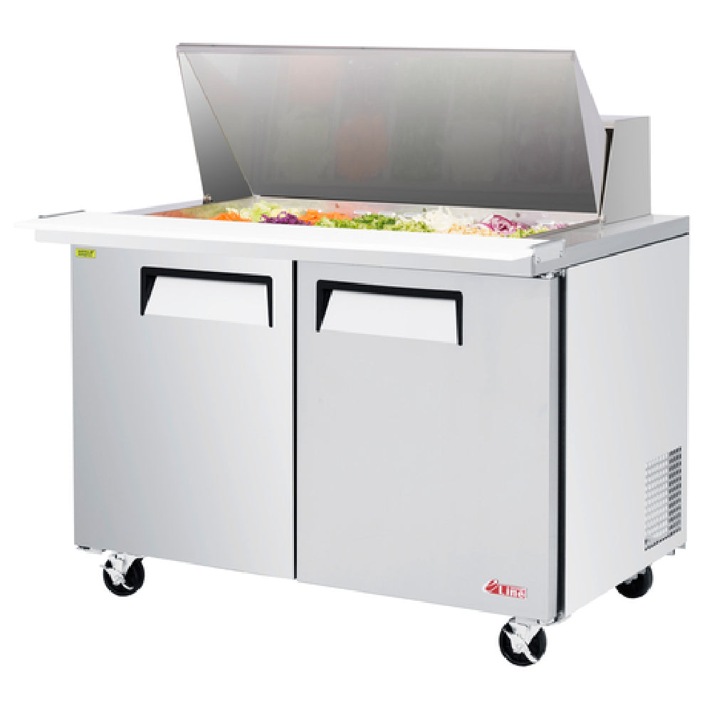 Turbo Air EST-48-18-N-V E-line Sandwich/Salad Mega Top Unit Two Section 48-1/4"W X 34"D X 39"H