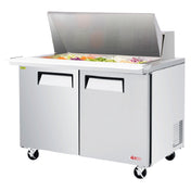 Turbo Air EST-48-18-N-V E-line Sandwich/Salad Mega Top Unit Two Section 48-1/4"W X 34"D X 39"H