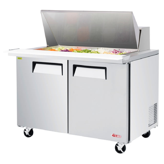 Turbo Air EST-48-18-N-V E-line Sandwich/Salad Mega Top Unit Two Section 48-1/4"W X 34"D X 39"H