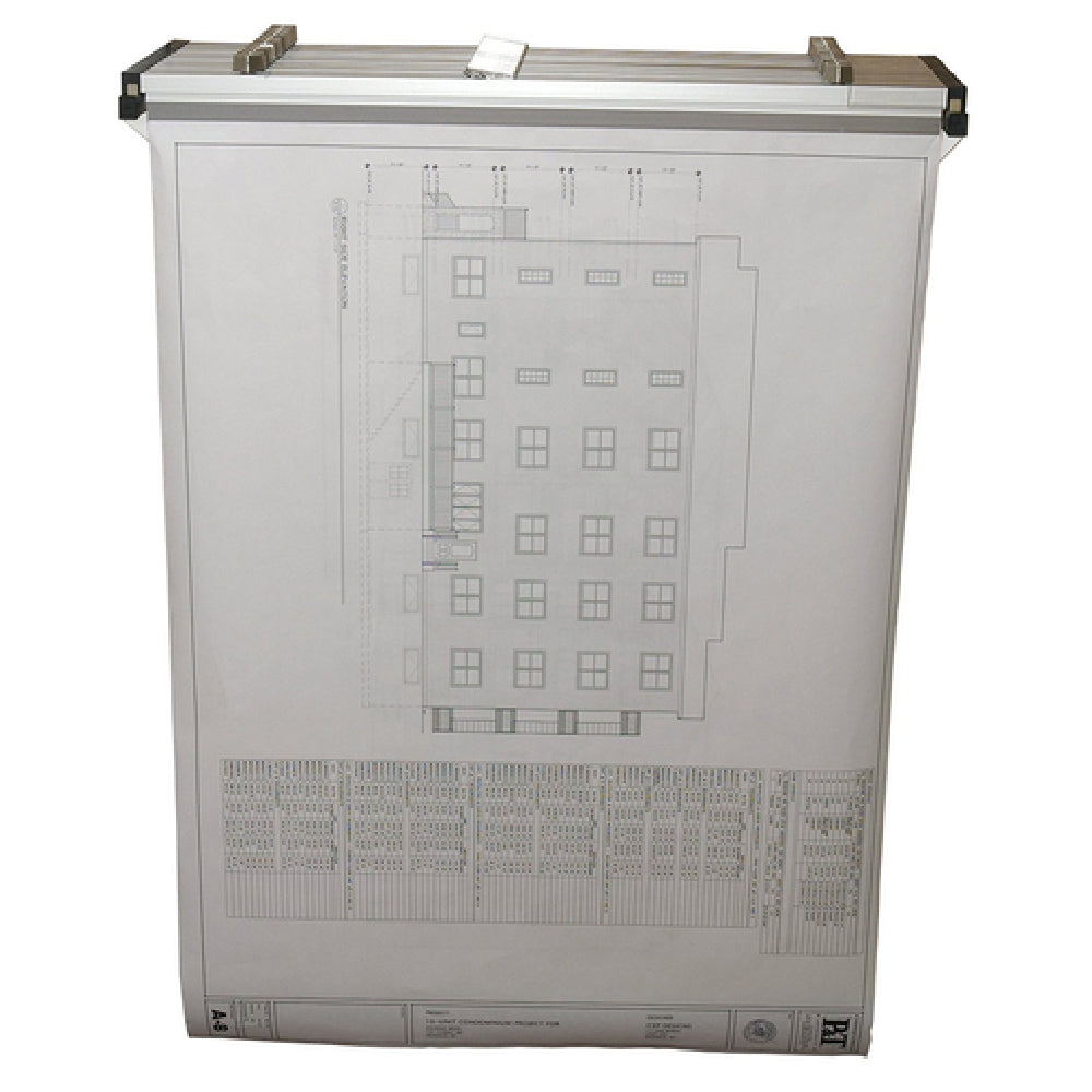 Alpine Industries ADI616-WHI Drop/Lift Wall Rack For Blueprints White