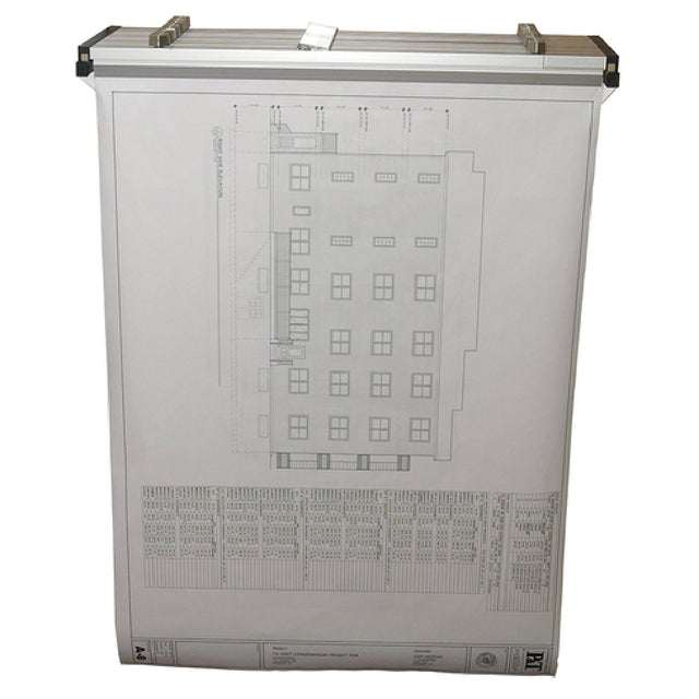 Alpine Industries ADI616-WHI Drop/Lift Wall Rack For Blueprints White