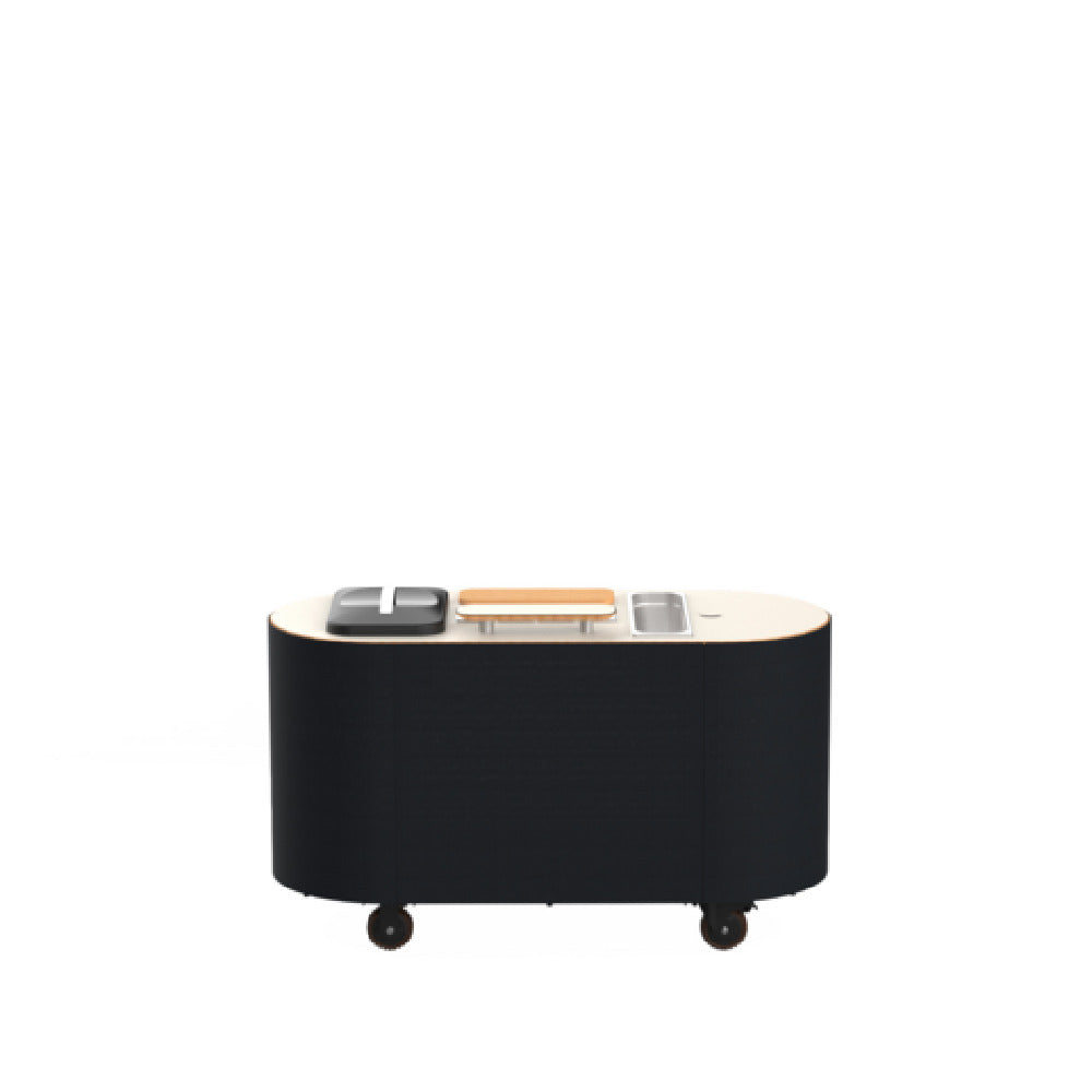 Steelite MGCOVC02VXXB - Oval Cocktail Cart Vanilla Top And Black Cover, Mogogo Furnishings