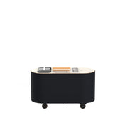 Steelite MGCOVC02VXXB - Oval Cocktail Cart Vanilla Top And Black Cover, Mogogo Furnishings