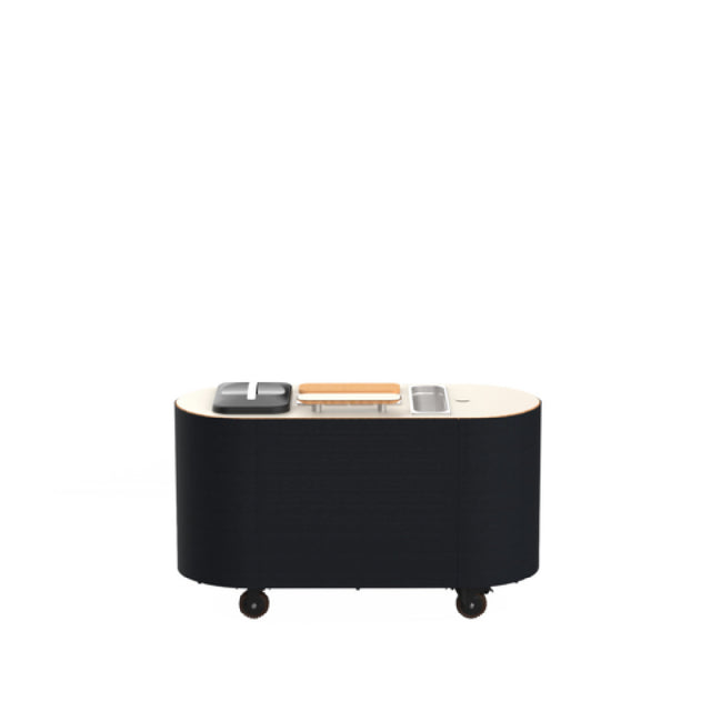 Steelite MGCOVC02VXXB - Oval Cocktail Cart Vanilla Top And Black Cover, Mogogo Furnishings
