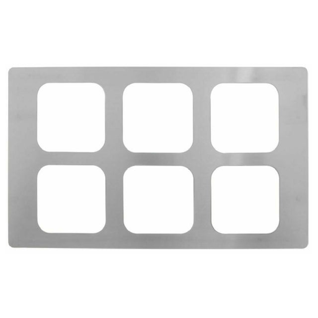 Hubert 82178 - Cold Tile, For 1/6-size Curveware Pans, 6-compartment