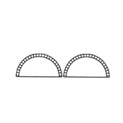 Somerset DD1 Turnover/Pastry Die Double Half Round 2-1/2" X 1-1/8" X 1"