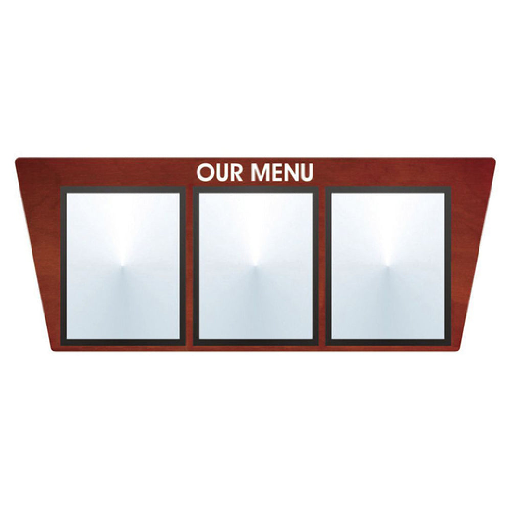 Hubert 69464 - Menu Board, 3-pocket, Wall-mount
