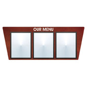 Hubert 69464 - Menu Board, 3-pocket, Wall-mount