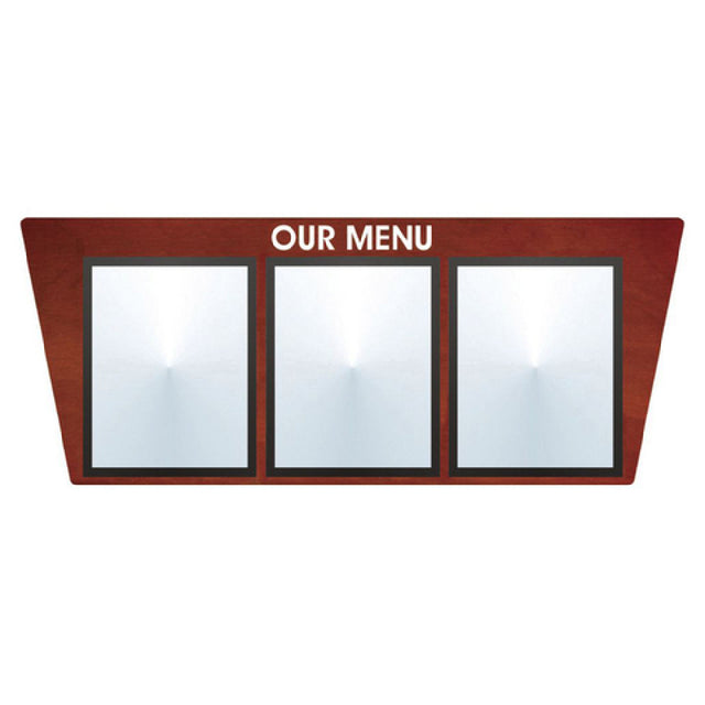 Hubert 69464 - Menu Board, 3-pocket, Wall-mount