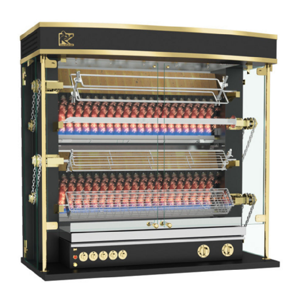 Rotisol MF1375-4G-LUX_NAT MasterFlame 'Rustic-Style' Rotisserie Oven Gas Countertop