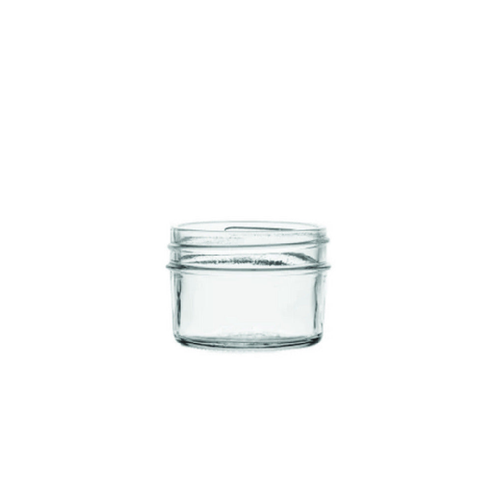 Hospitality Brands HG1067-012 Hospitality Brands Mini Widemouth Jar 4 Oz. Premium Glass (12 Each Per Case)
