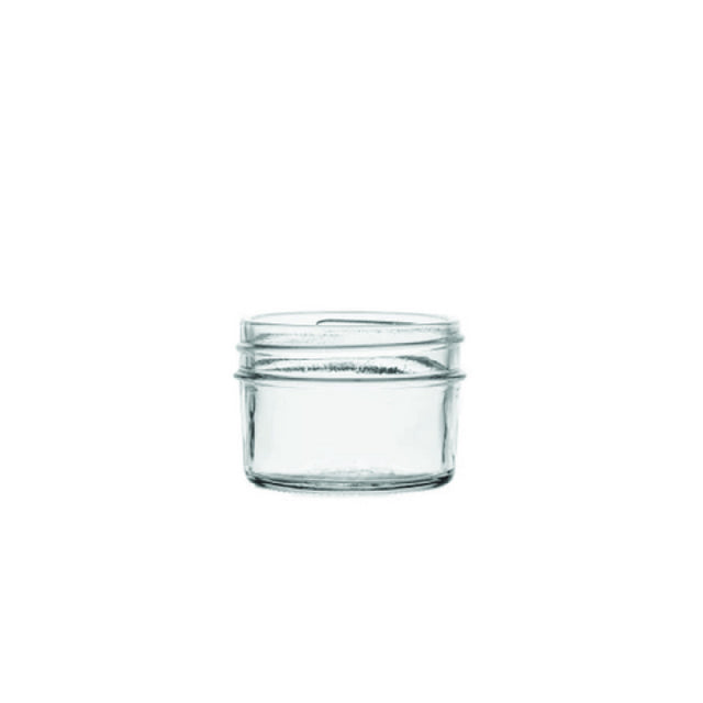 Hospitality Brands HG1067-012 Hospitality Brands Mini Widemouth Jar 4 Oz. Premium Glass (12 Each Per Case)