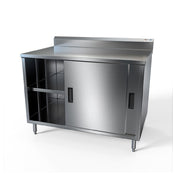 NBR Equipment TCB-6030R5S Premium Work Table Cabinet Base With (2) Sliding Doors