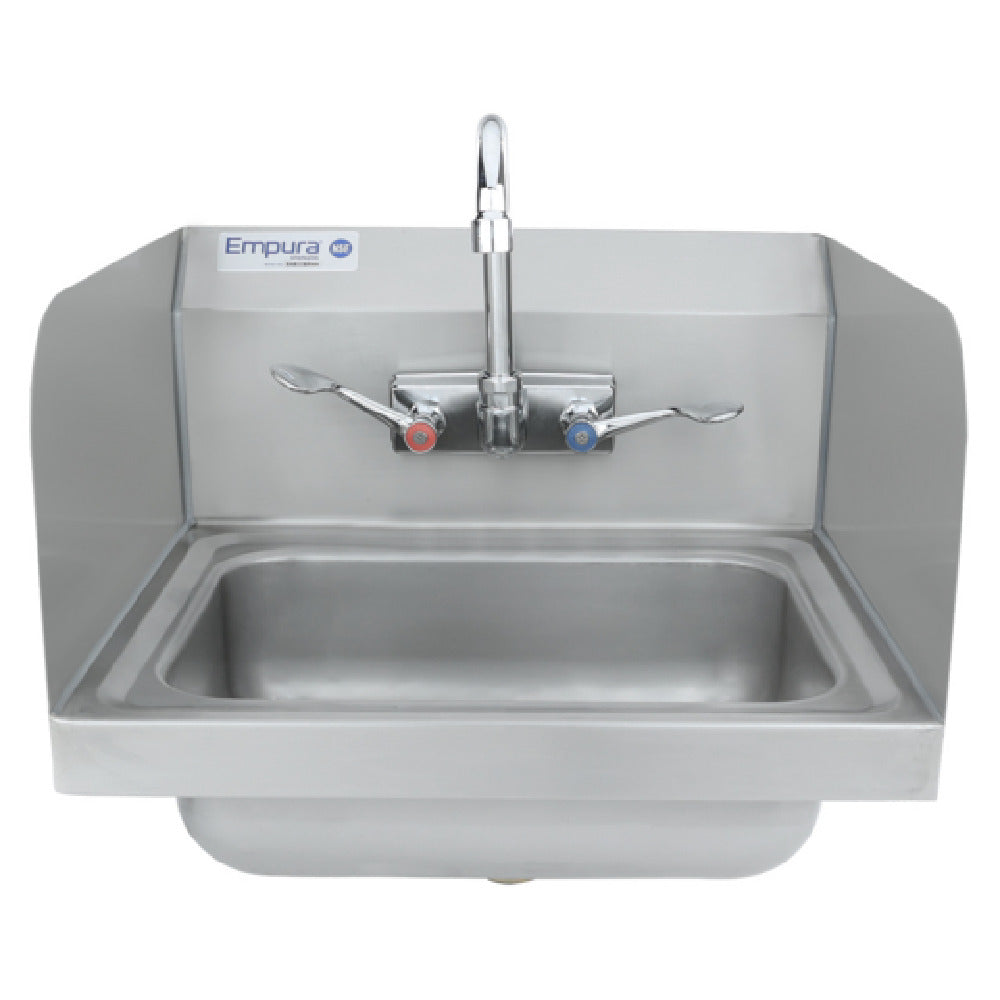 Empura EHS14SPWH - Hand Sink, 14"W X 16.5"D X 13"H, Wall-mounted