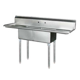 Blue Air BS2-18-12/2D - Sink, 2-compartments, 18" Right & Left Drainboards