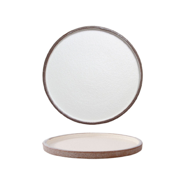 GET Enterprises PA182I022112TALLER Dessert Plate 8.6" Dia. Arrecife Basalto White