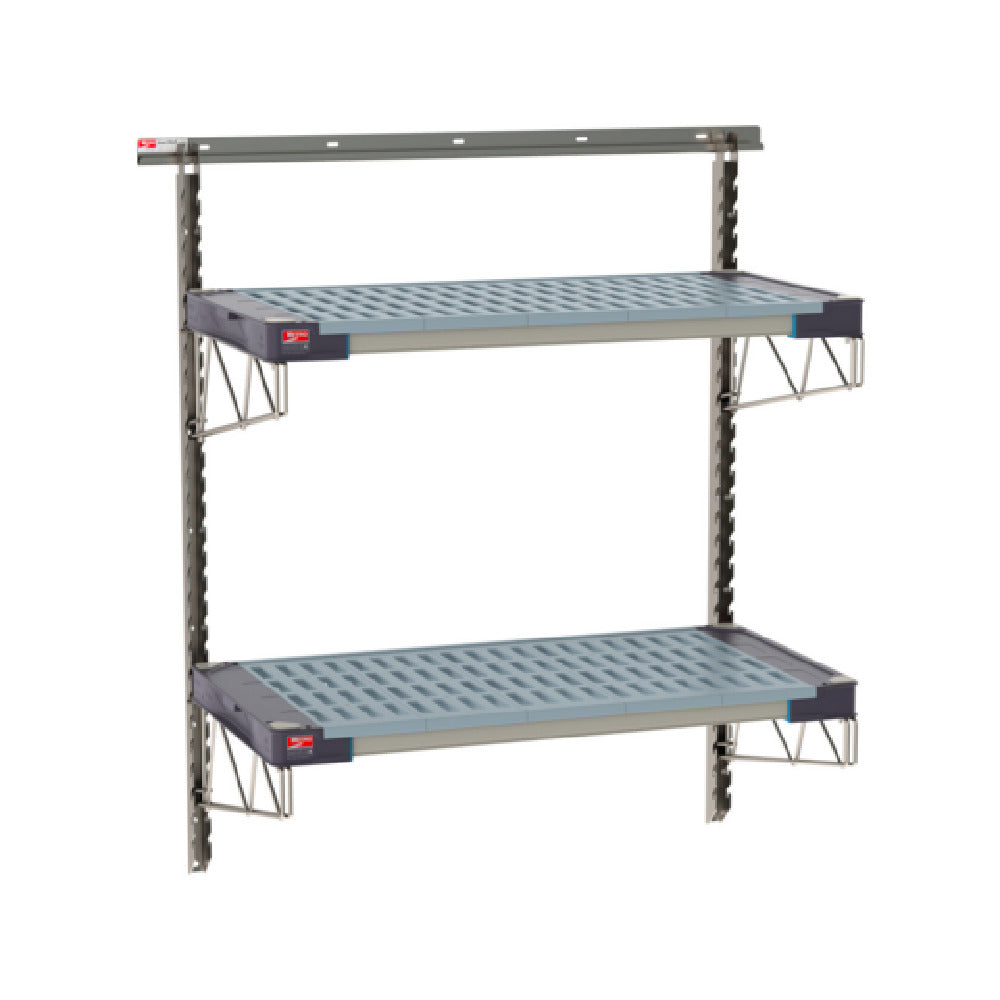Metro SW-1836S4-45-2TIER - SmartWall Life Wall Shelving Kit, Two-shelf, Type 304 Stainless Steel Components: Wall Track