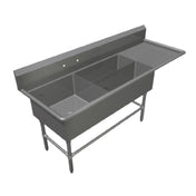 John Boos 43PBPS3224-1D24R Pro-Bowl Platter Sink 3-compartment 84-3/16"W X 29-1/2"D X 43"H Overall Size