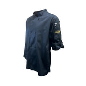 Thunder Group CJ210BKS Chef Regalia French Cuffs Chef Jackets Tapered Ventilated Long Sleeve