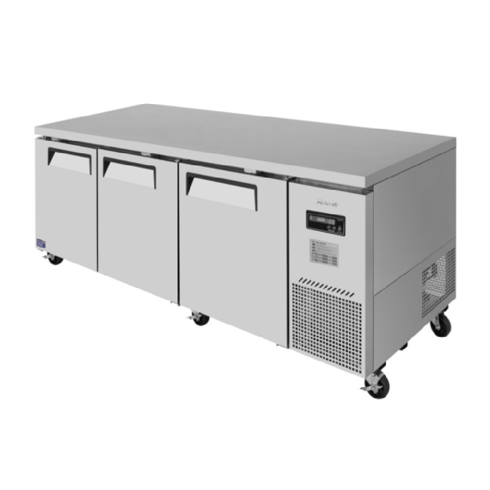 Turbo Air JUF-93D-N J Series Side Mount Undercounter Freezer Three-section 93"W X 32-1/4"D X 30"H