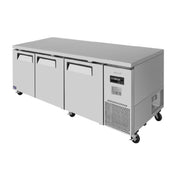 Turbo Air JUF-93D-N J Series Side Mount Undercounter Freezer Three-section 93"W X 32-1/4"D X 30"H