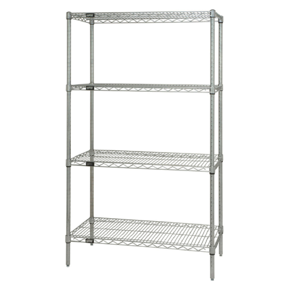 Quantum WR63-2142C Wire Shelving Starter Kit 42"W X 21"D X 63"H 600 800 Lb. Capacity