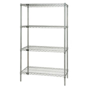 Quantum WR63-2142C Wire Shelving Starter Kit 42"W X 21"D X 63"H 600 800 Lb. Capacity