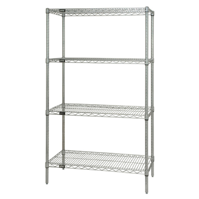 Quantum WR74-3042C Wire Shelving Starter Kit 42"W X 30"D X 74"H 600 800 Lb. Capacity