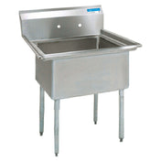 BK Resources BKS-1-15-14 Sink One Compartment 20"W X 20-13/16"D X 43-3/4"H Overall Size