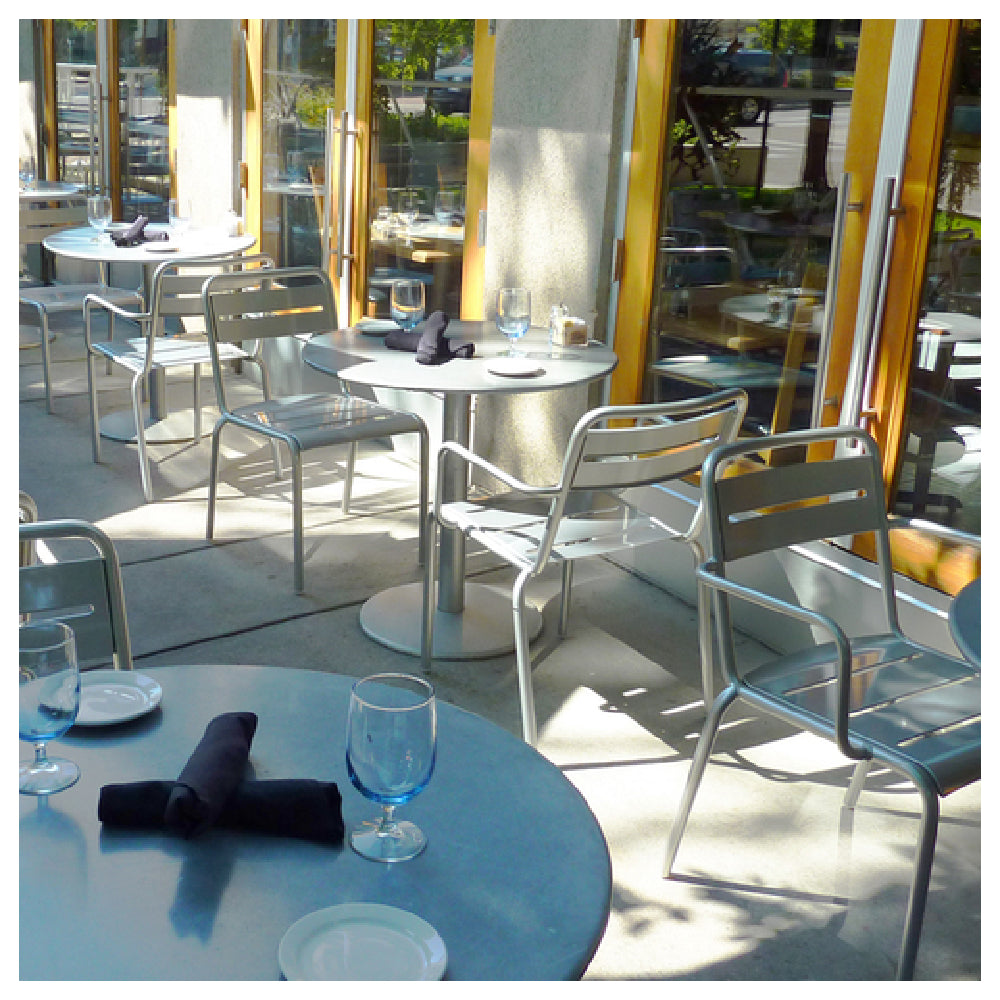 Emuamericas, Llc E161N-61 - Star Stacking Side Chair, Outdoor/indoor, Steel Slats Back And Seat