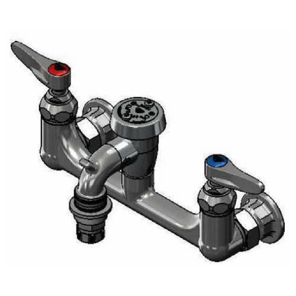 T&S Brass B-2271-POL Service Sink Faucet Wall Mount 8" Adjustable Centers