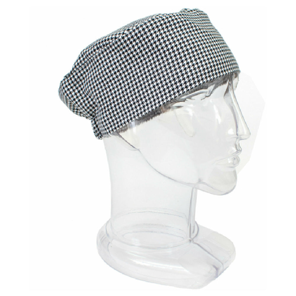 John Ritzenthaler Company RZCBHT Chef Beanie Elastic Back Cotton-poly Houndstooth (retail Packaging)