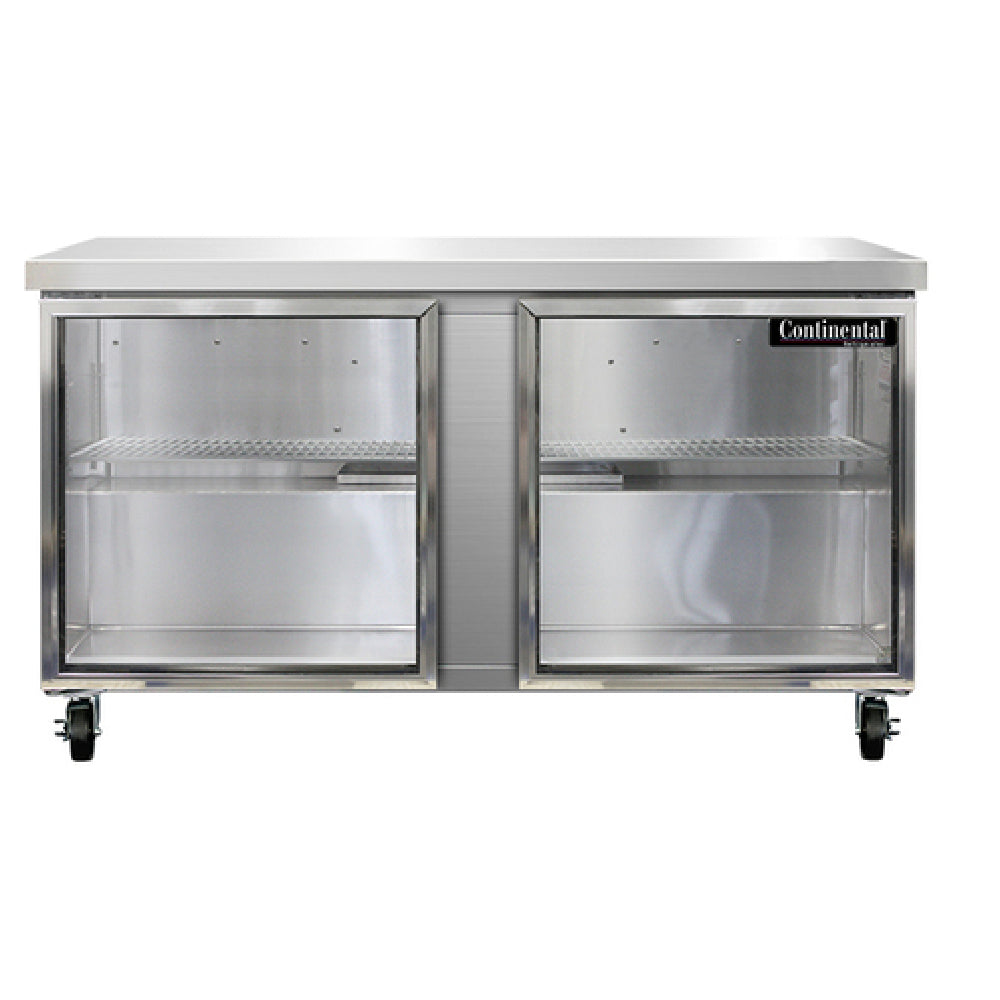 Continental Refrigerator SW60NGD Work Top Display Refrigerator 60"W 17.0 Cu Ft Capacity